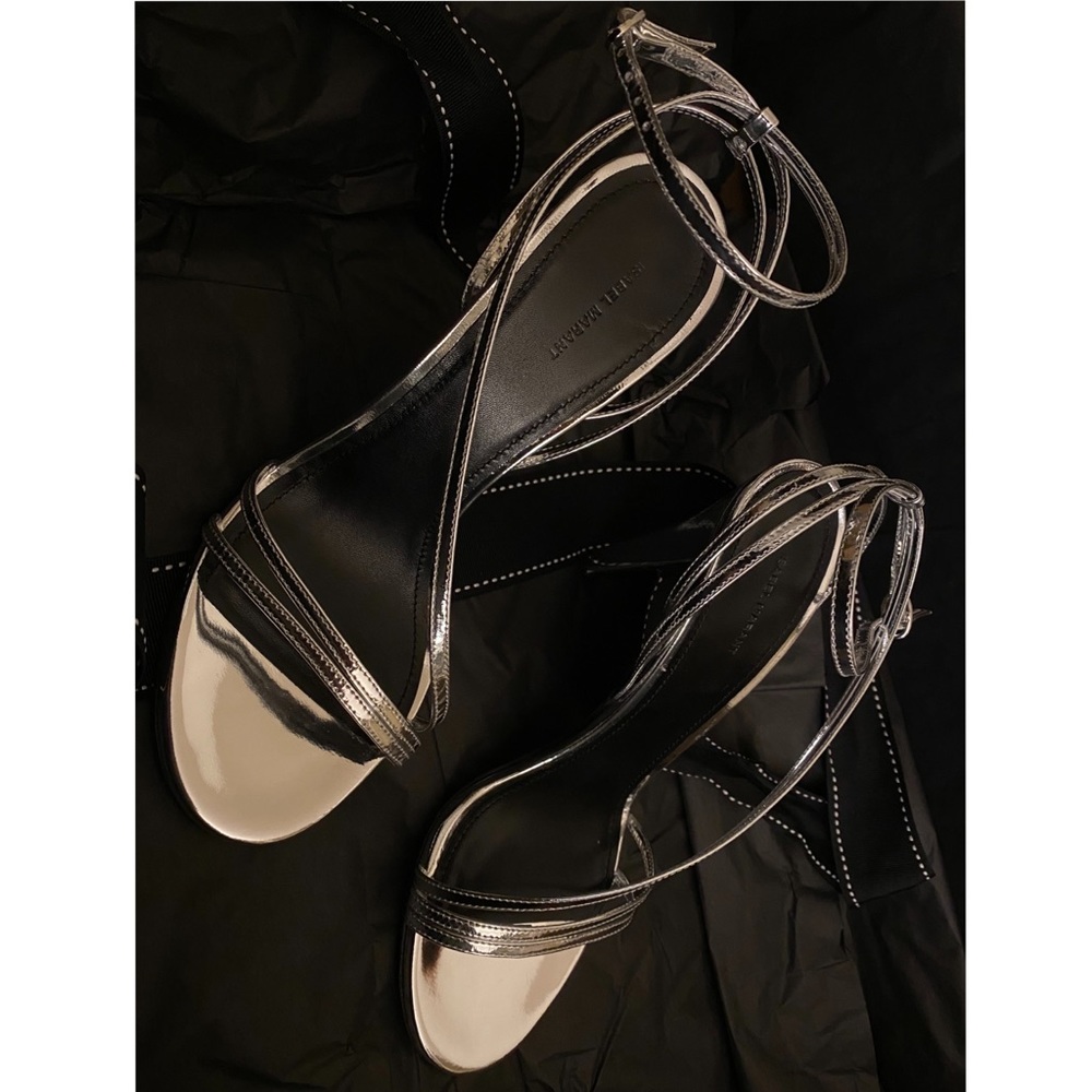 Isabel Marant Alta Metallic Leather Sandals
